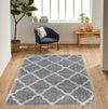 Serdim Rugs marrakesh 525 grey Grey Living Room Geometric Rug.