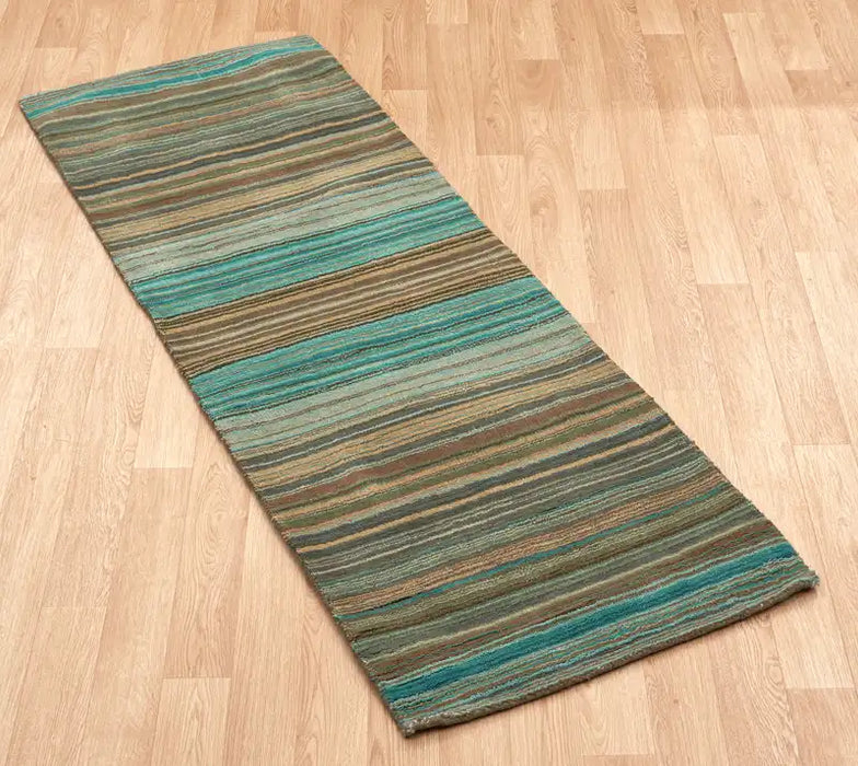 Asiatic pimlico green Green, Multicoloured Living Room Wool Rug.