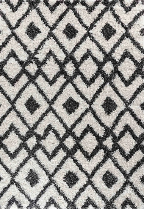Serdim Rugs marrakesh 530 dark cream Grey, Cream Living Room Geometric Rug.