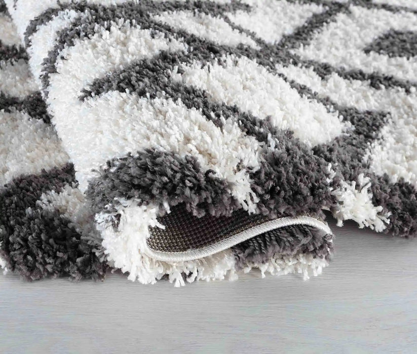 Serdim Rugs marrakesh 530 dark cream Grey, Cream Living Room Geometric Rug.