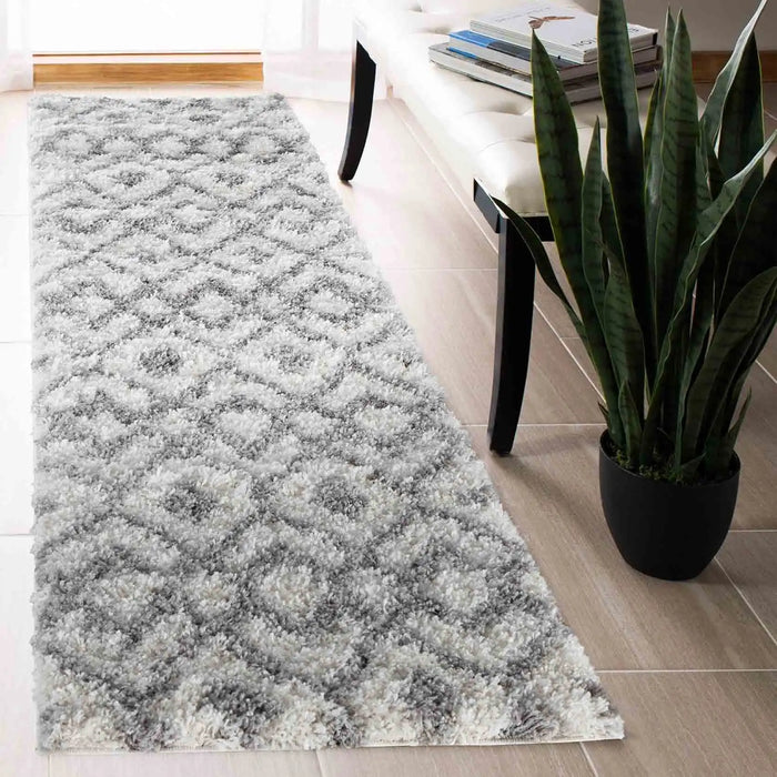 Serdim Rugs marrakesh 530 light cream Grey, Cream Living Room Geometric Rug.
