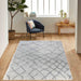 Serdim Rugs marrakesh 535 light cream Grey, Cream Living Room Geometric Rug.