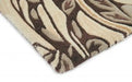 Morris & Co pimpernel aubergine 028805 Brown, Multicoloured Living Room Wool Rug.