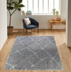 Serdim Rugs marrakesh 540 grey Grey Living Room Geometric Rug.