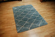 Think Rugs royal nomadic 5413 teal champange Blue, Teal Living Room Shaggy Rug.