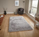 Think Rugs montana silver Grey Living Room Shaggy Rug.