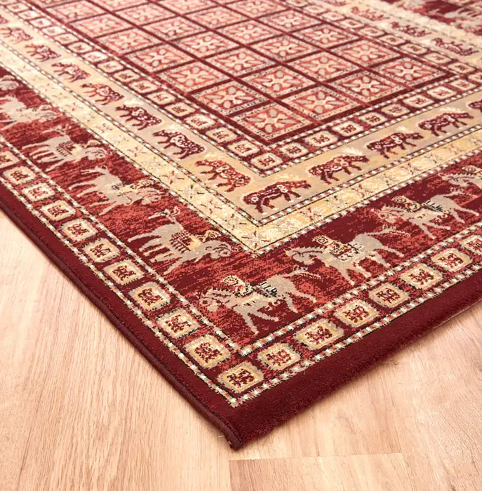 Mastercraft noble art 65106 390 pazyryk red Red Living Room  Rug.