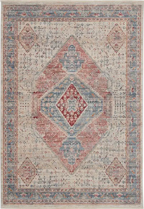 Nourison Delivered in 6 weeks   USA homestead hms03 blue grey Blue, Grey, Multicoloured Living Room  Rug.