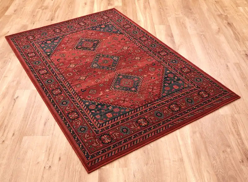 Mastercraft kashqai 4345 300 Red Living Room Wool Rug.