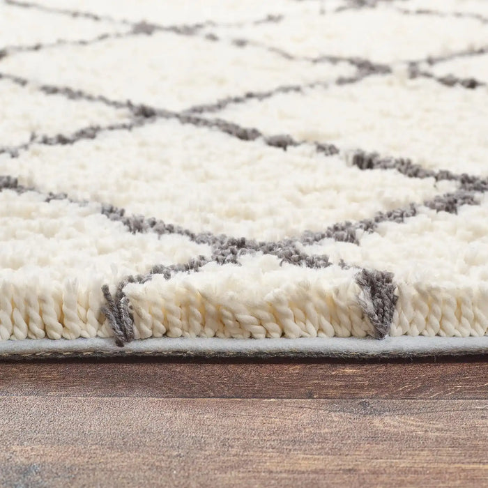 Origins artisan origins diamond Grey, Ivory Living Room Shaggy Rug.