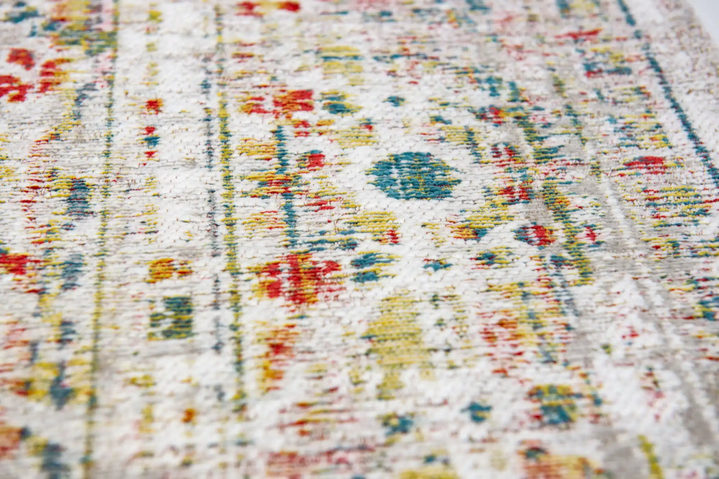 Louis de Poortere antiquarian 8894 ushak turkishdelight Grey, Multicoloured Living Room Flat Weave Rug.