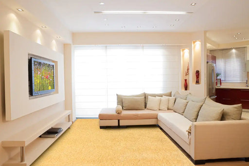 Asiatic ritchie yellow Yellow Living Room Shaggy Rug.