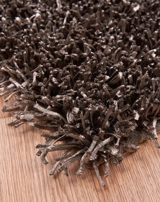 Asiatic metallica metallica gunmetal Grey  Shaggy Rug.