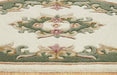 Oriental Weavers royal indian cream green Green, Ivory Living Room Wool Rug.