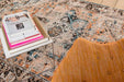Louis de Poortere antiquarian heriz 8705 seray orange Blue, Orange Living Room Flat Weave Rug.