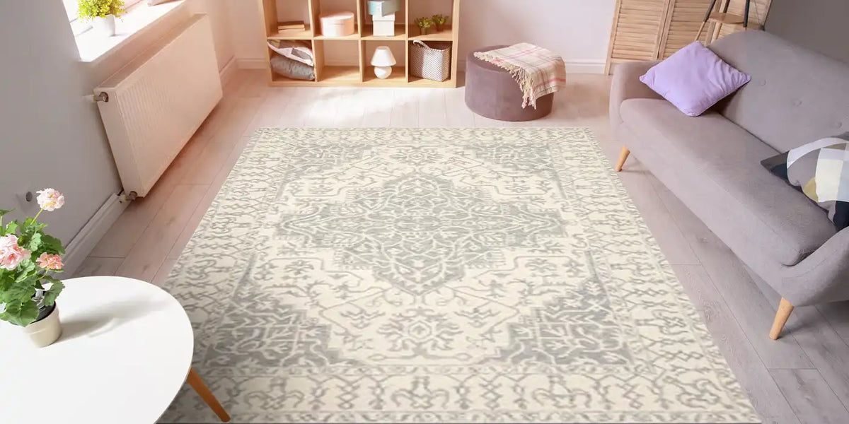 Bronte Silver Cream Rugs - Buy Silver Cream Rugs Online from Rugs ...