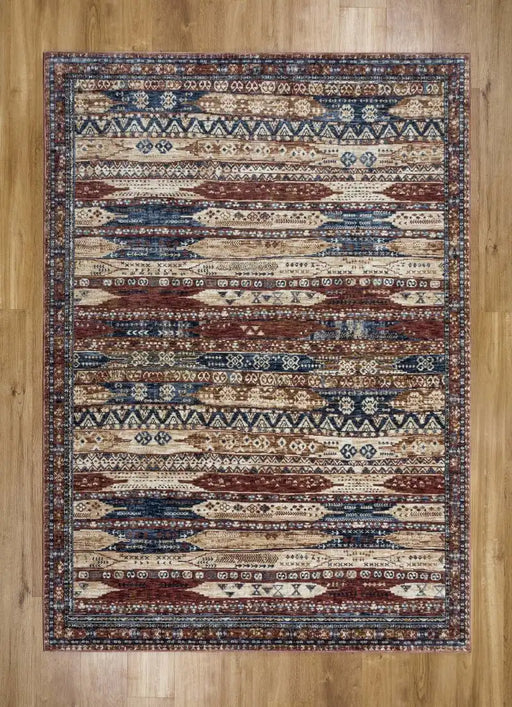 Mastercraft alhambra 6576a ivory red Ivory, Multicoloured, Red Living Room  Rug.