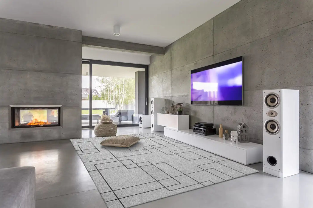 Mastercraft geo mastercraft 041 0029 2131 Grey Living Room Geometric Rug.