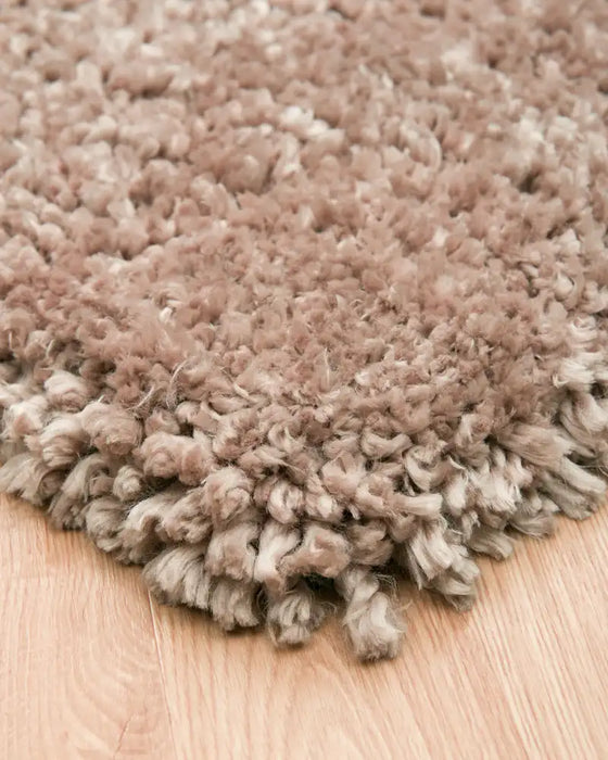 Asiatic asiatic spiral sand Brown, Beige Living Room Shaggy Rug.