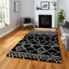 Think Rugs scandi berber g276 black white  Living Room  Rug.