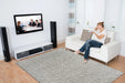 Asiatic ives modern rug black and white Black, Ivory Living Room Striped Rug.