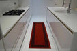 Serdim Rugs gel back 413 red black Black, Red Living Room Geometric Rug.