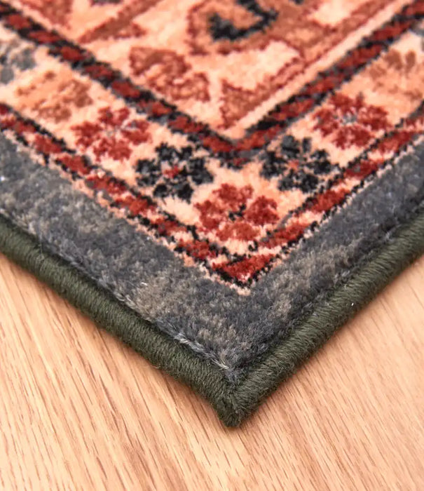 Mastercraft kashqai 4306 400 Green, Red Living Room Wool Rug.