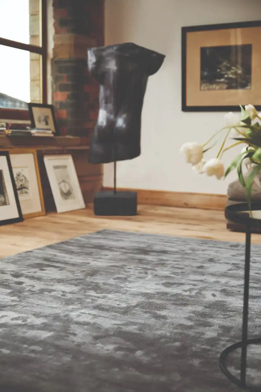 Rug Guru karma guru fossil Grey Living Room  Rug.