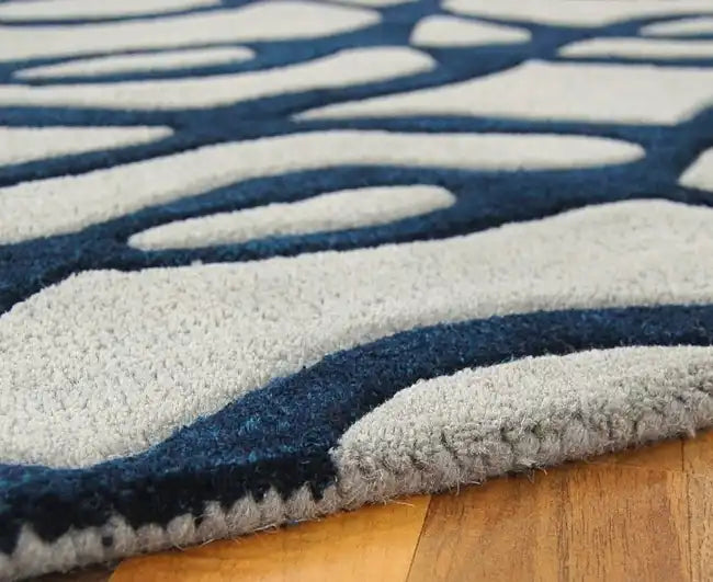 Wire - Matrix MAX36 Blue Blue, Ivory Rug — RugsDirect Online