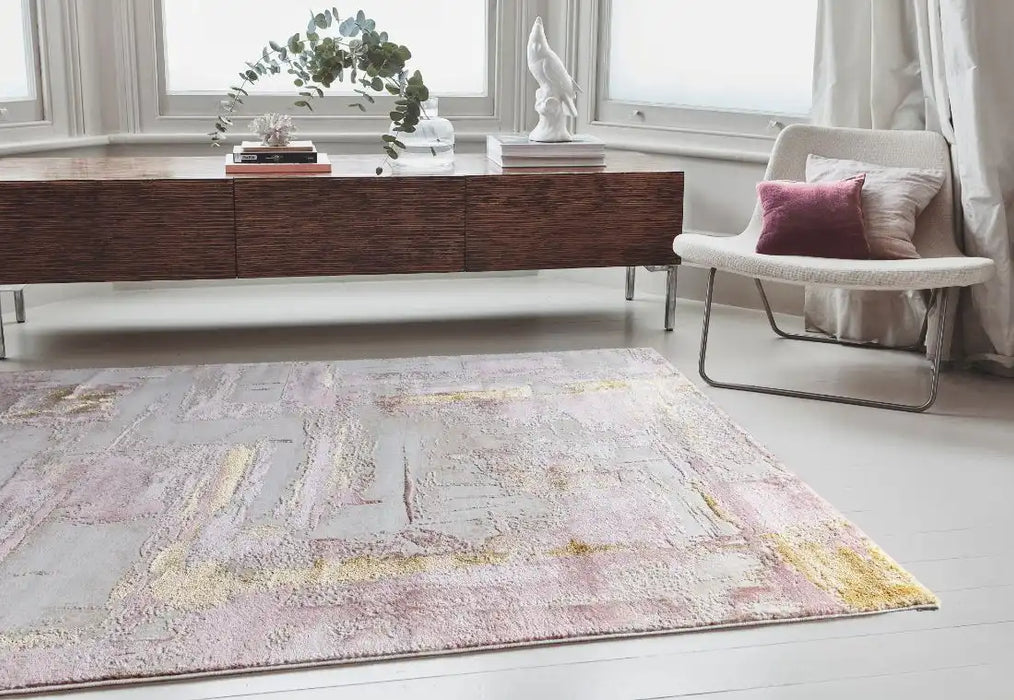 Asiatic orion or01 decor pink Ivory, Multicoloured, Pink Living Room  Rug.