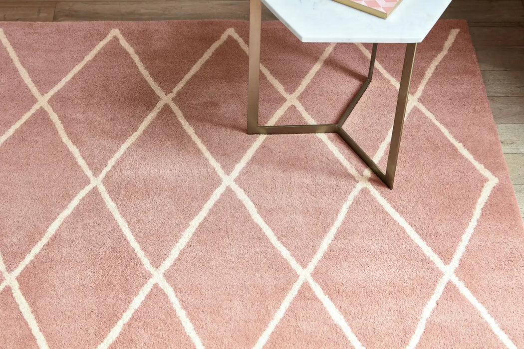 Asiatic albany asiatic diamond pink Pink Living Room Geometric Rug.