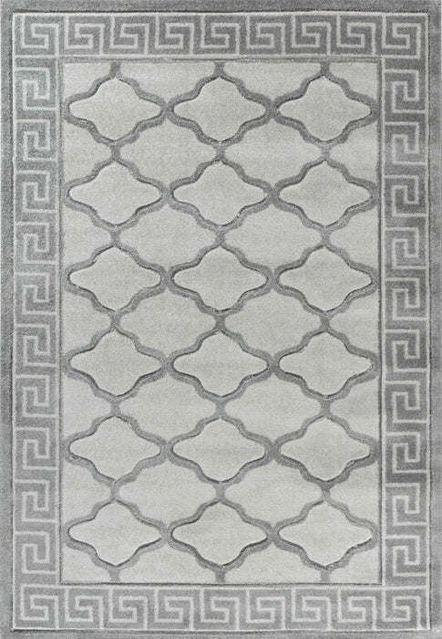Serdim Rugs valencia 745 grey Grey Living Room Geometric Rug.