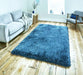 Think Rugs montana steel blue Blue Living Room Shaggy Rug.