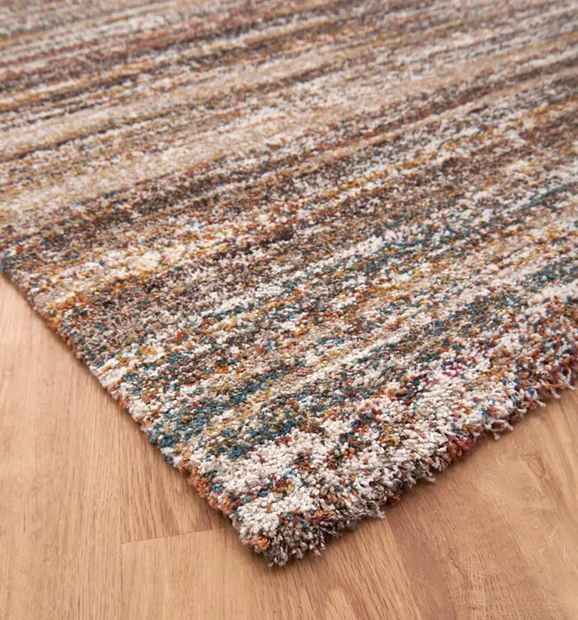 Mastercraft mehari 23094 6969 Beige, Multicoloured Living Room Shaggy Rug.