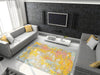 Mastercraft city 466150 ak990 Yellow, Multicoloured Living Room Floral Rug.