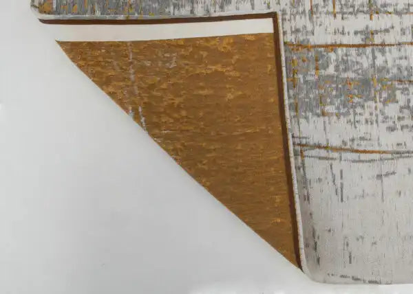 Louis de Poortere mad men columbus gold 8419 Grey Living Room Flat Weave Rug.