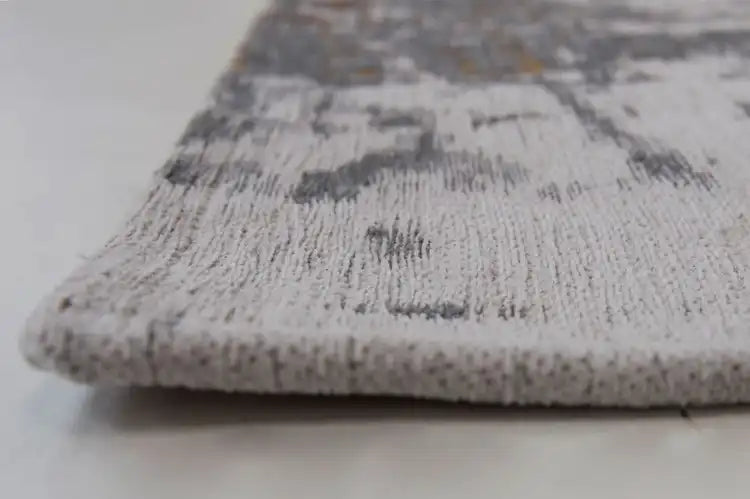 Louis de Poortere mad men columbus gold 8419 Grey Living Room Flat Weave Rug.