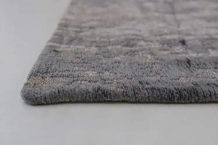Louis de Poortere mad men griff 8420 jersey stone Grey, Ivory Living Room Flat Weave Rug.