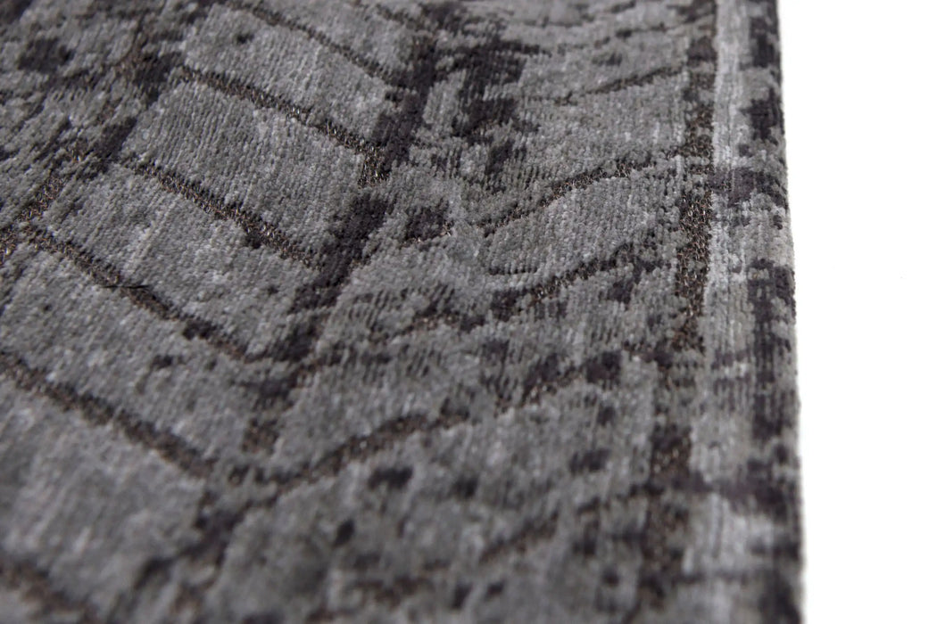 Louis de Poortere mad men jacobs ladder 8425 harlem contrast Grey Living Room Flat Weave Rug.