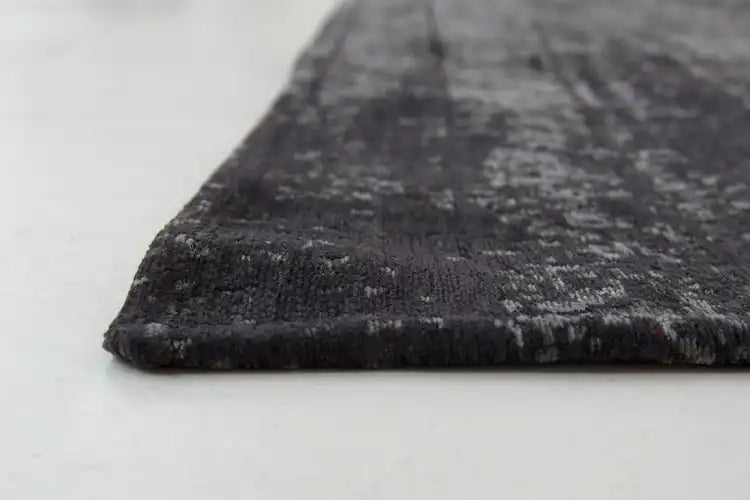 Louis de Poortere mad men jacobs ladder 8425 harlem contrast Grey Living Room Flat Weave Rug.