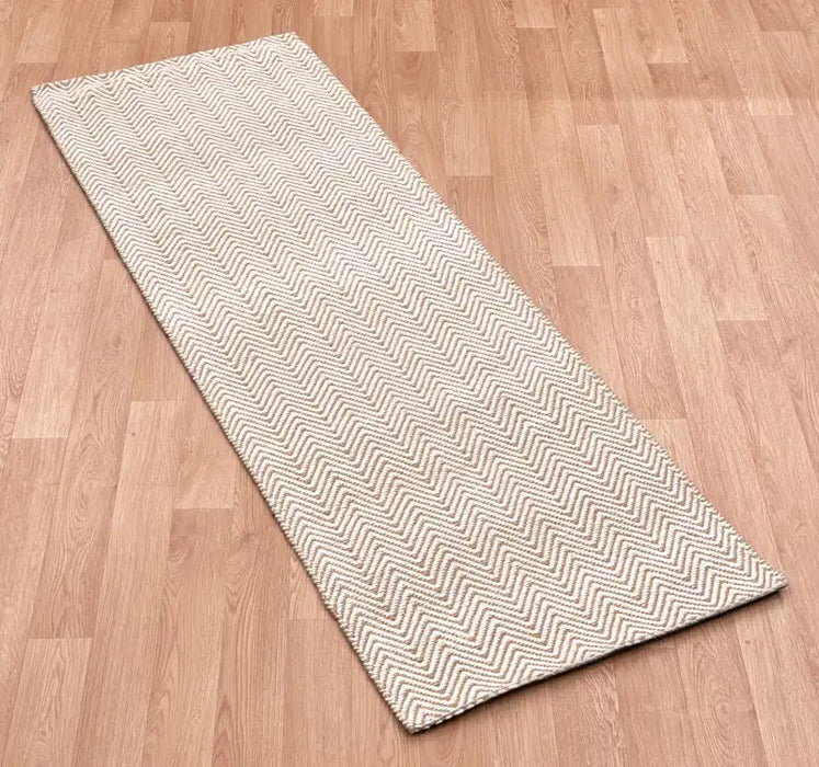 Asiatic ives modern rug natural Brown, Ivory Living Room Striped Rug.