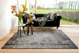 Louis de Poortere mad men jacobs ladder 8425 harlem contrast Grey Living Room Flat Weave Rug.