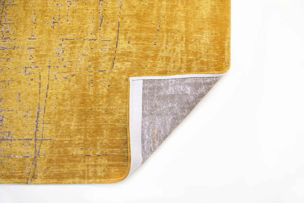 Louis de Poortere mad men griff 8550 liberty gold Yellow Living Room Flat Weave Rug.