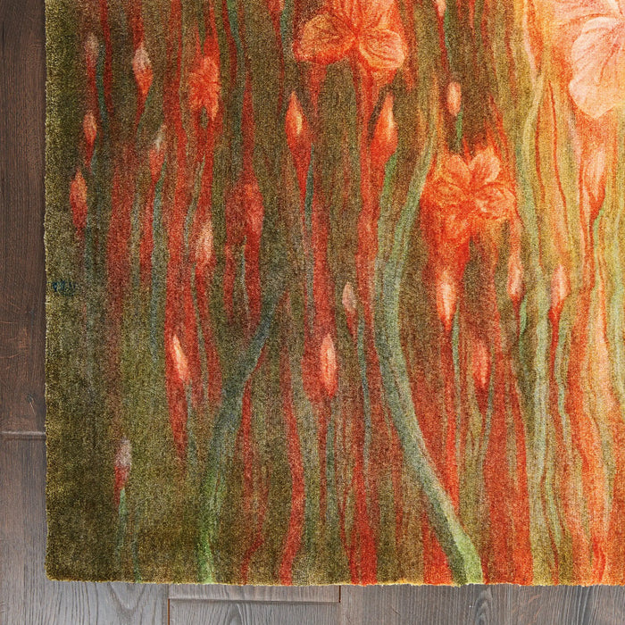 Nourison lida sherafatmand lida3 Multicoloured Living Room Floral Rug.