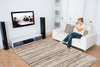 Mastercraft mehari 023 0094 6828 Brown, Beige, Multicoloured Living Room Shaggy Rug.