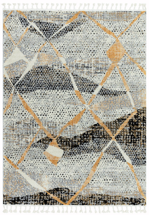 Asiatic cyrus cy04 omar Grey, Multicoloured Living Room  Rug.