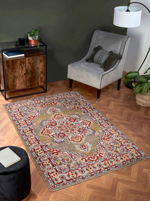 URCO orient urco 8917 green Green, Multicoloured Living Room Moroccan Rug.