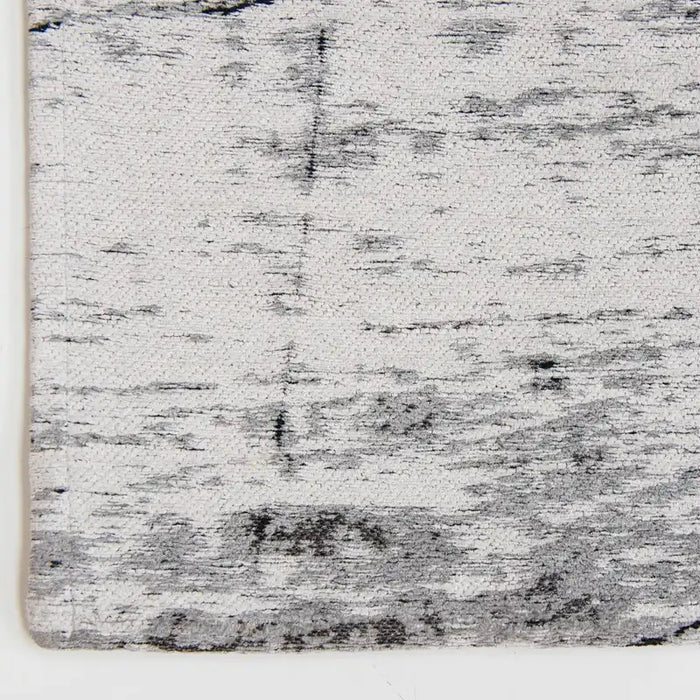 Louis de Poortere mad men 8926 black and white Black, Ivory Living Room Flat Weave Rug.