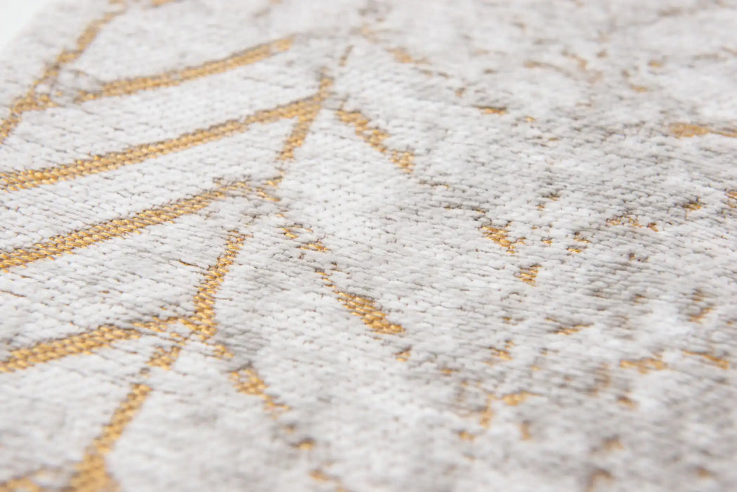 Louis de Poortere mad men jacobs ladder 8928 central yellow Grey Living Room Flat Weave Rug.