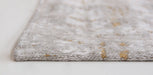Louis de Poortere mad men jacobs ladder 8928 central yellow Grey Living Room Flat Weave Rug.
